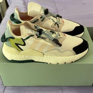 Ivy Park Adidas Cream and Green Chunky Lace-Stop Runner Sneakers